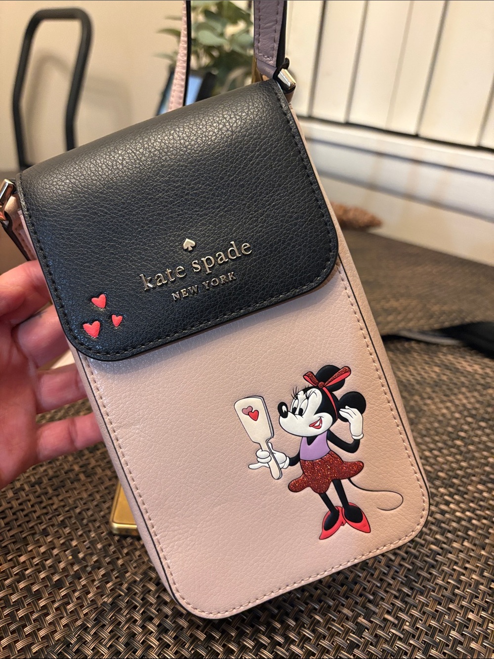 kate spade Black and Pink Minnie Mouse Crossbody Bag